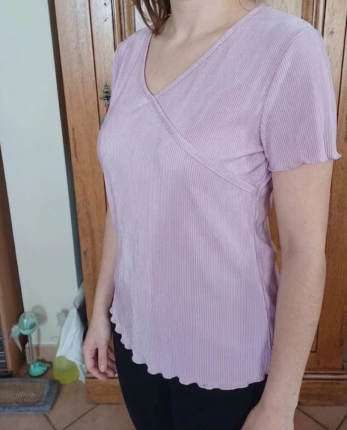 T shirt rose violet neuf marque Daxon taille 46/48